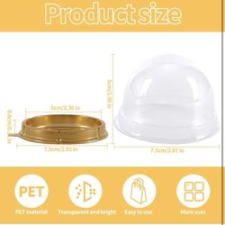 50 Pc Clear Plastic Dessert Containers 