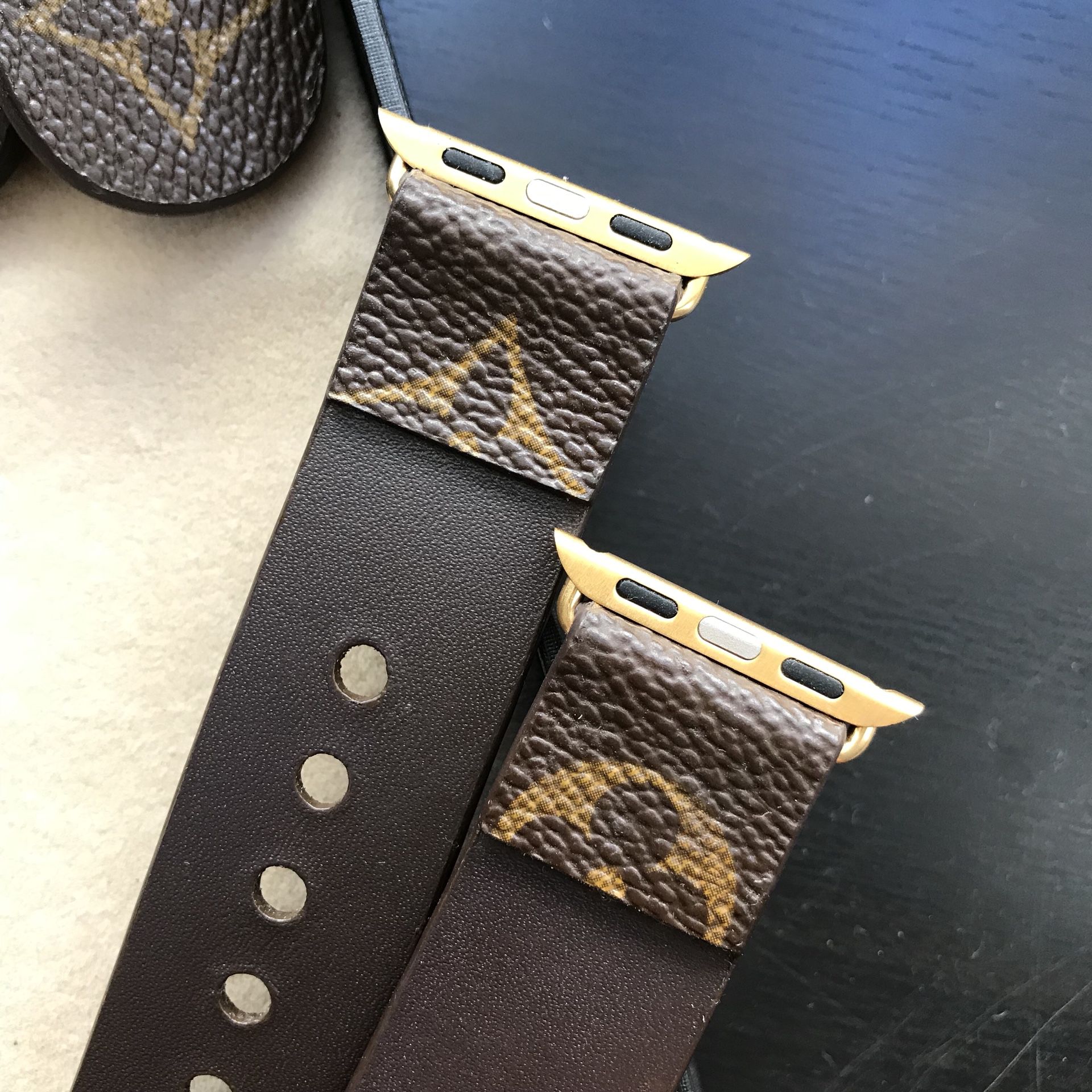 Authentic Louis Vuitton Canvas Apple Watch Band Strap 38mm Gold for Sale in  Los Angeles, CA - OfferUp