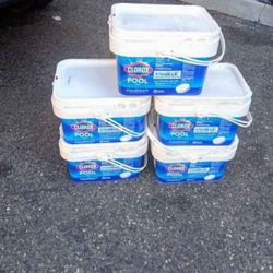 FIVE × 5LB CLOROX POOL & SPA CHLORINE TABLETS