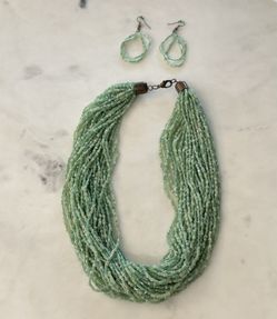 Sea green Beaded Necklace