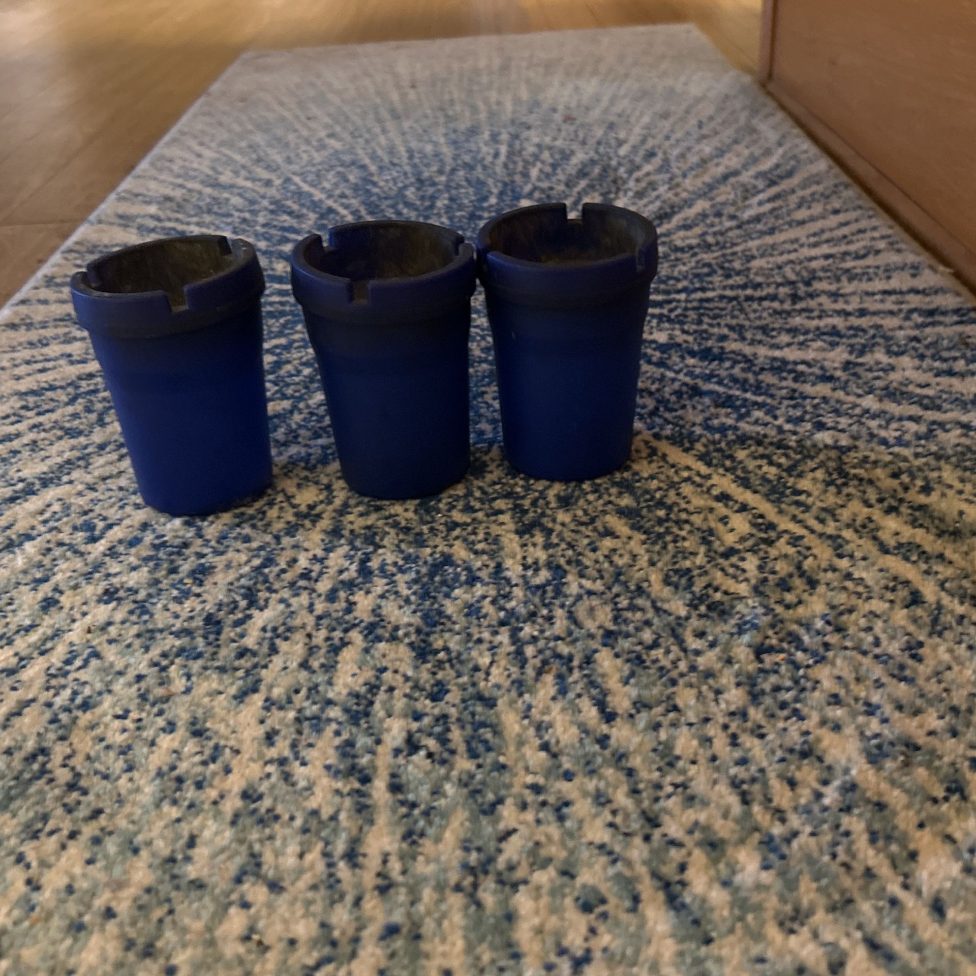 Beautiful Blue Ash Trays , Bundle Deals Set