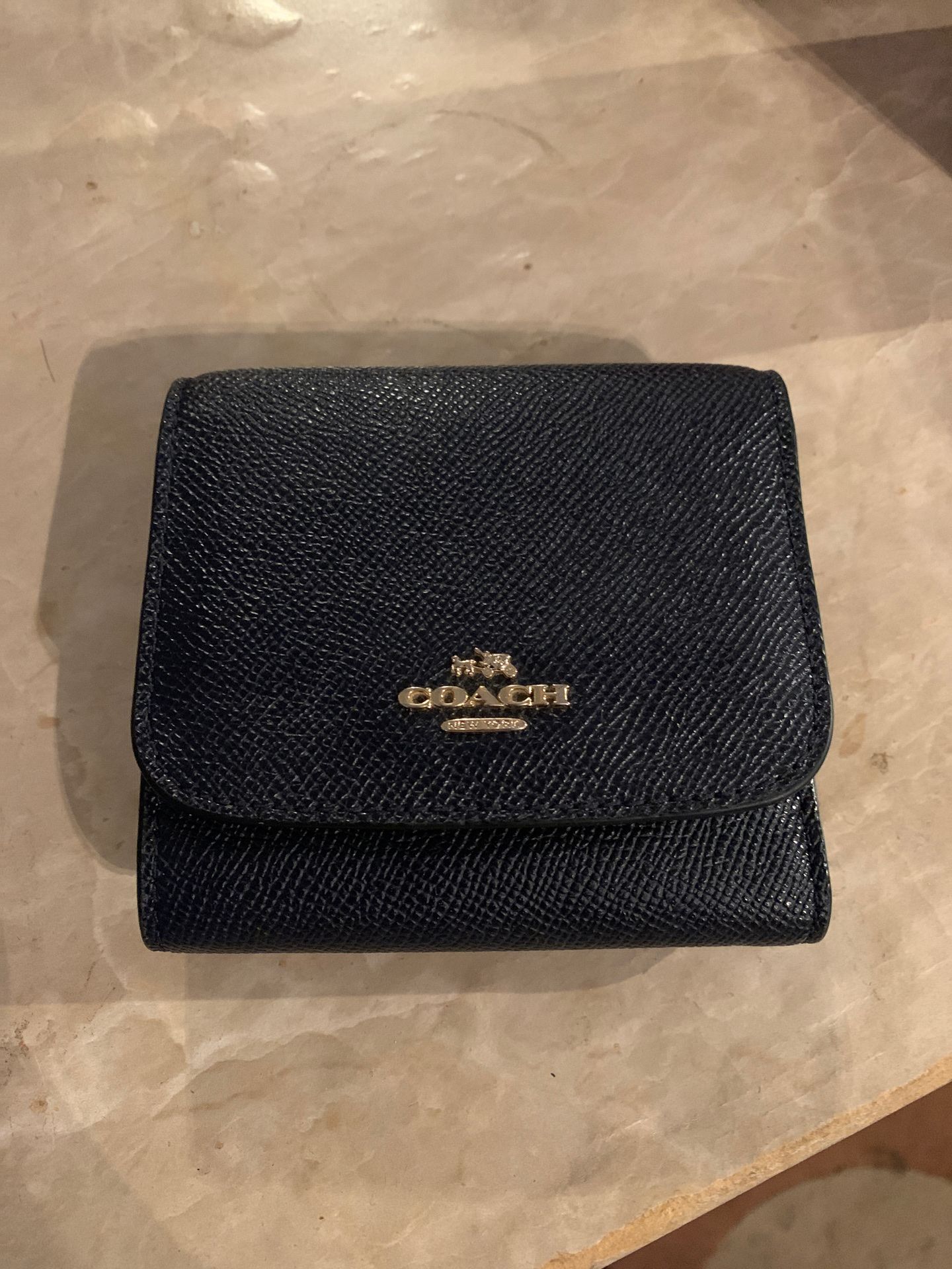 Navy blue coach wallet