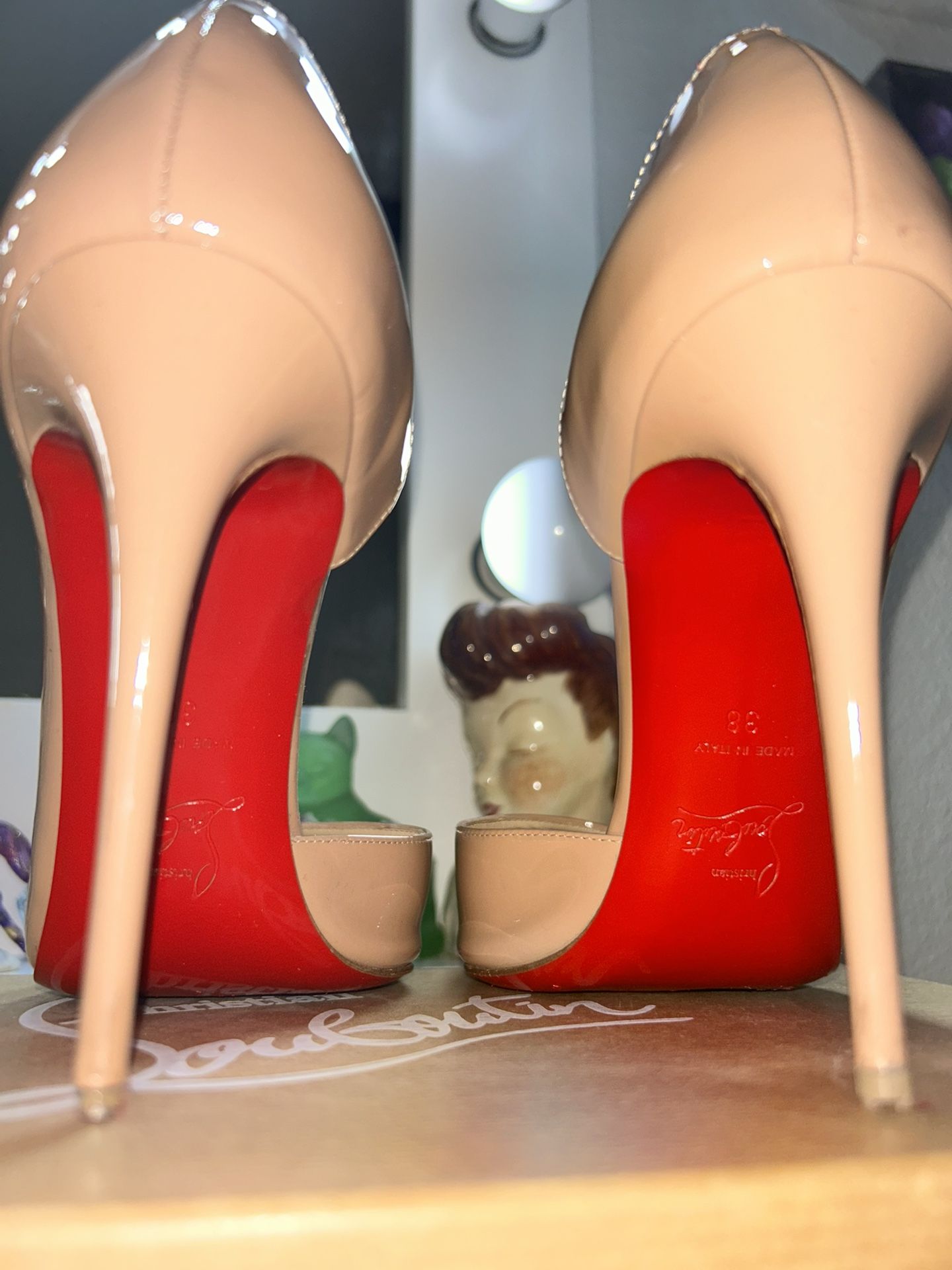 Women’s Red Bottom Patent Leather Pumps Size 38