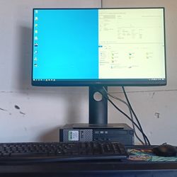 Small Powerhouse Full Setup PC Monitor, Keyboard, Mouse Intel i5 AMD GPU