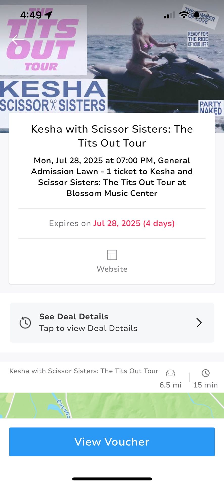 Kesha blossom Ticket