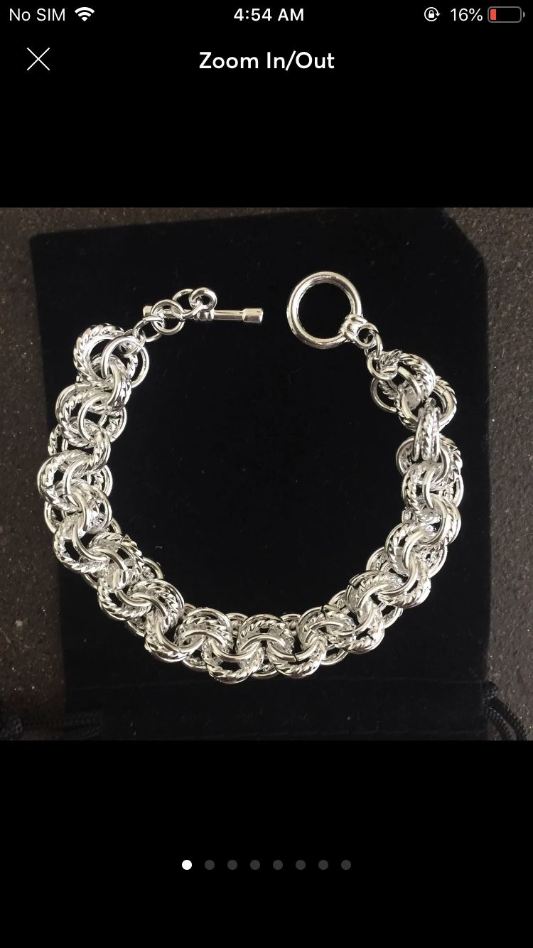 Sterling silver plated 32.4g women’s jewelry accessory fashion bracelet