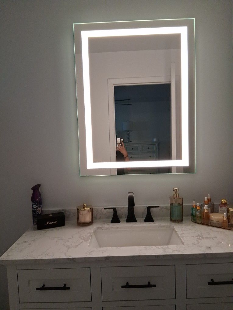 Light on mirror