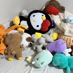 3 Huge Bags Random Stuffed Animals