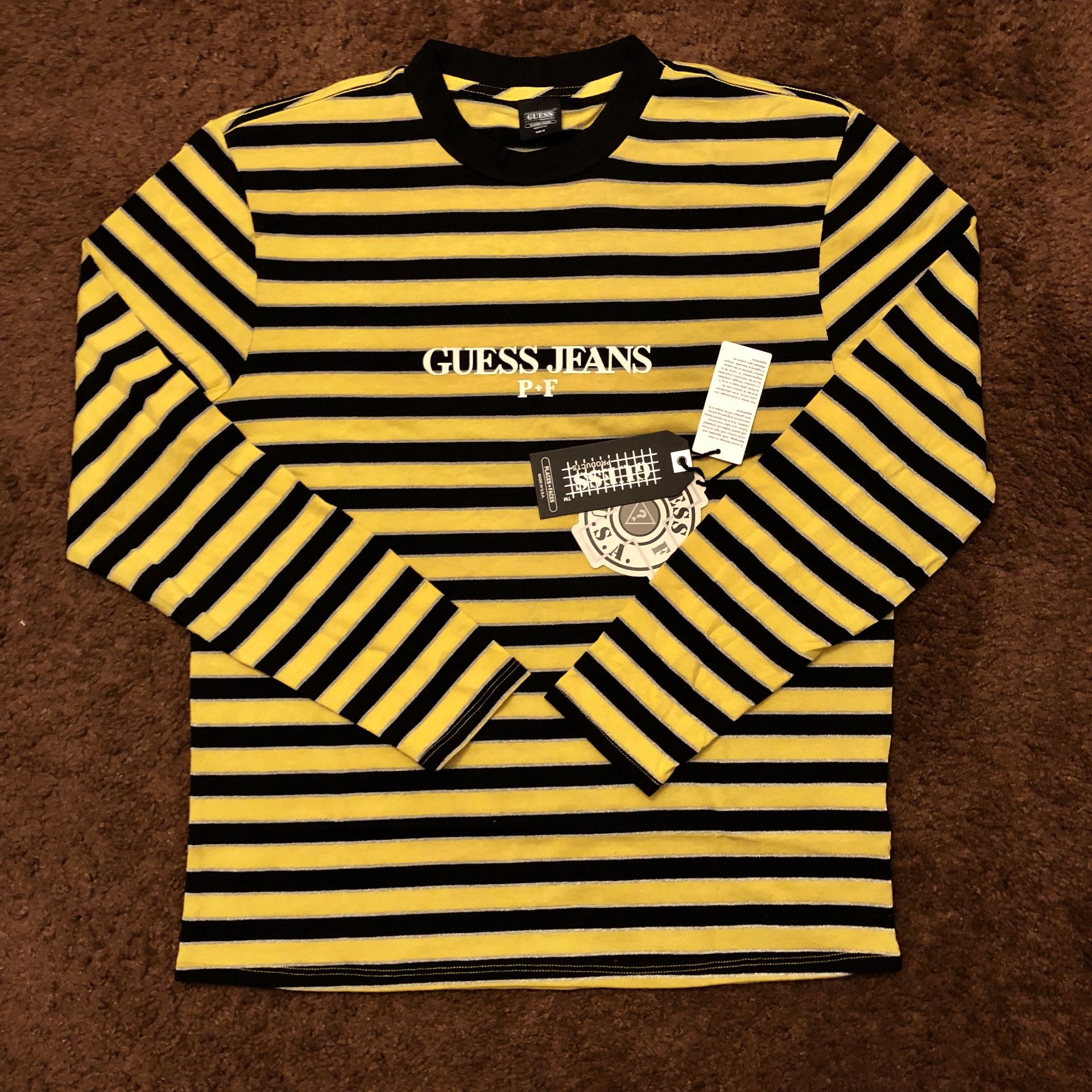 kedel fuzzy straf Guess x Places + Faces Striped T-shirt for Sale in Tustin, CA - OfferUp