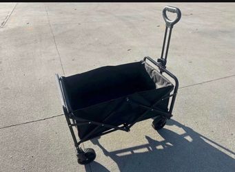 Collapsible Wagon 220 lbs, Heavy Duty Wagon Carts Foldable, Portable Wagons for Groceries, Beach Car