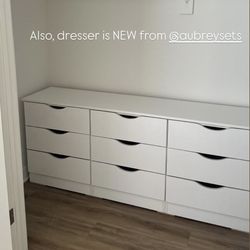White 9 Drawer Dresser 