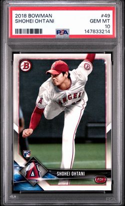 2018 Bowman Shohei Ohtani Rookie Card PSA 10
