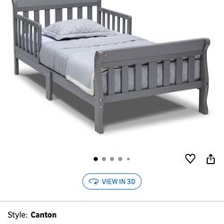 Delta Children Toddler Bed,Grey And Mattress