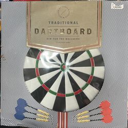 The Institute Of Games And Puzzles Classic Dartboard With 6 Darts New