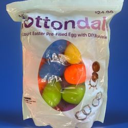 Cottondale 25ct Pre-Filled Large Easter Eggs With DIY Bracelets
