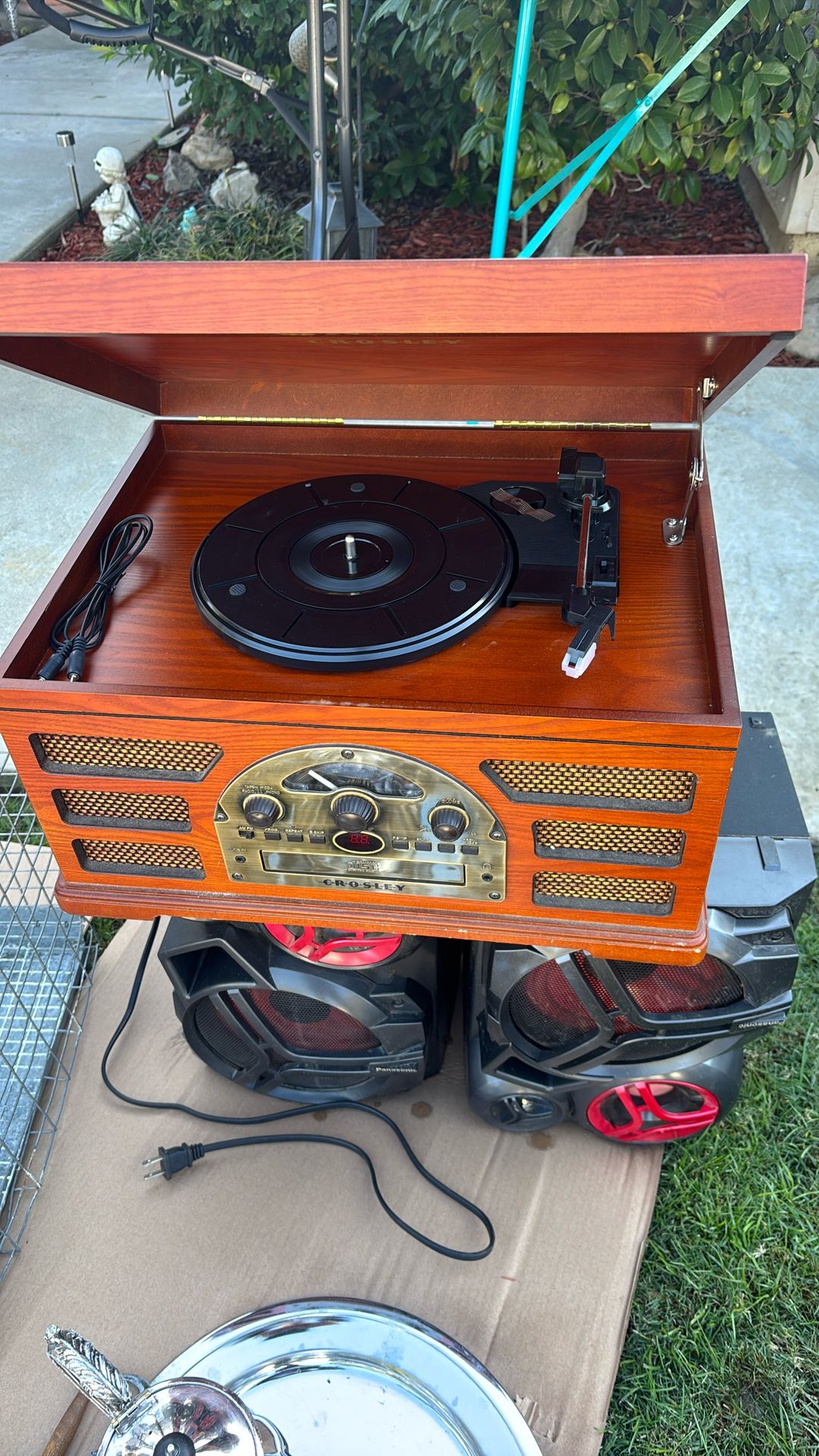 Crosley 5 In 1 Rochester Récord Player Radio Tape Cd Model Cr 66 Stereo Tested
