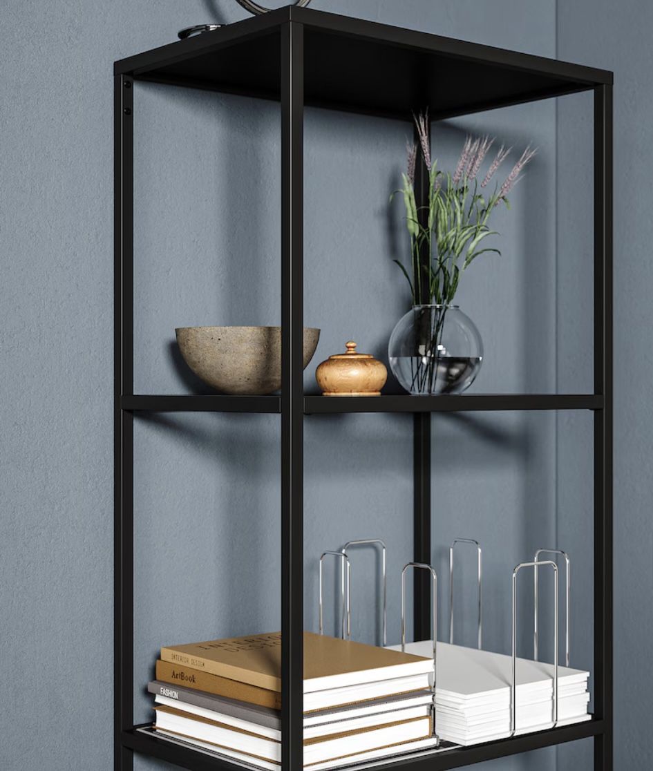 Metal / Glass Office Shelving Unit