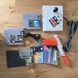 NES games and accessories bundle