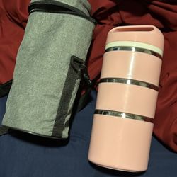 Lille Home Stackable Stainless Steel Thermal Compartment Lunch/Snack Box