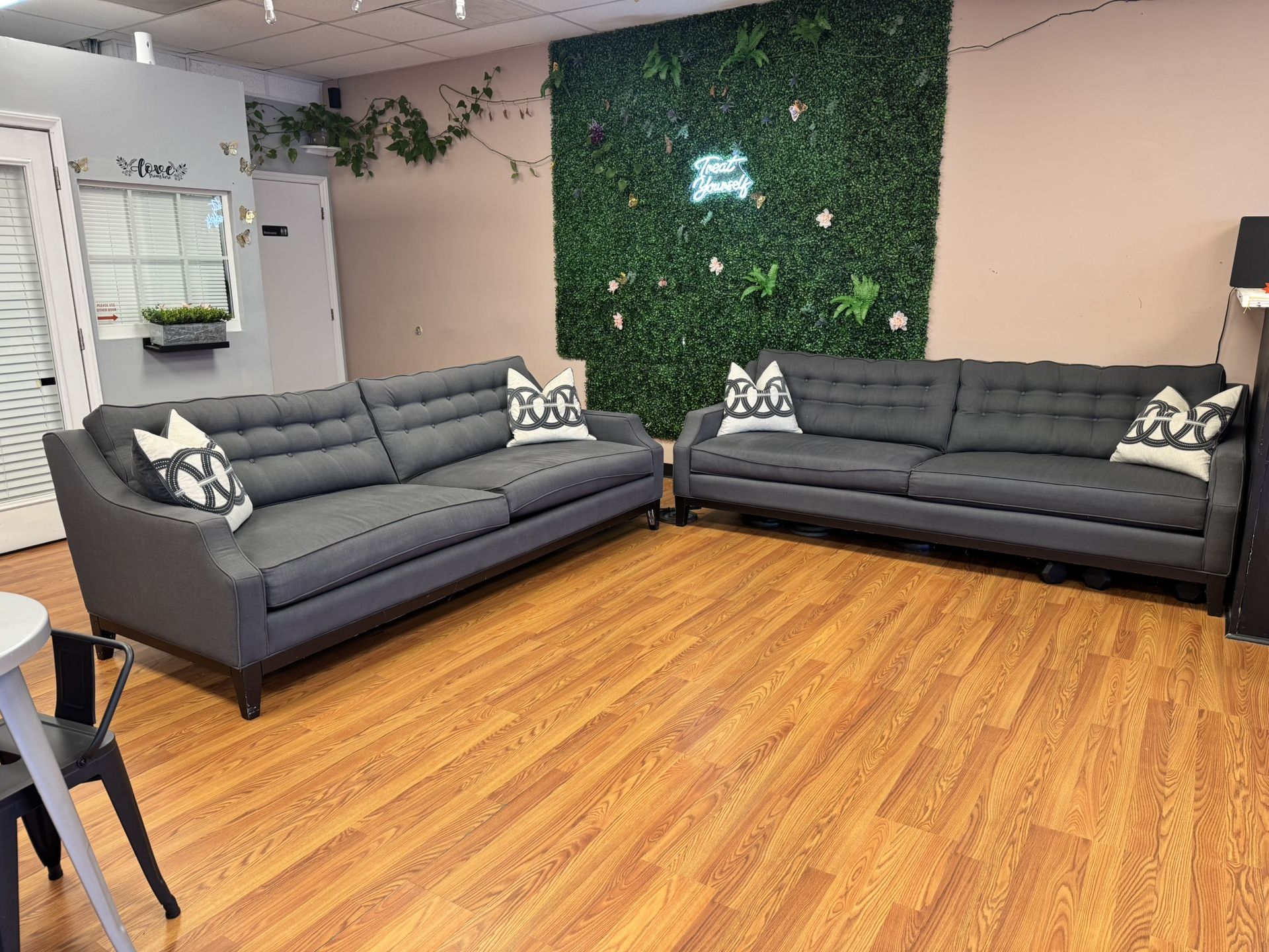 Z Gallerie Grey Long Couches