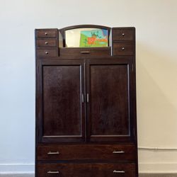 Antique Japanese Oak Wardrobe