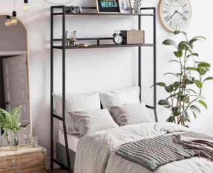 Over-The-Bed Storage for Twin & XL Twin Beds, Espresso/Black