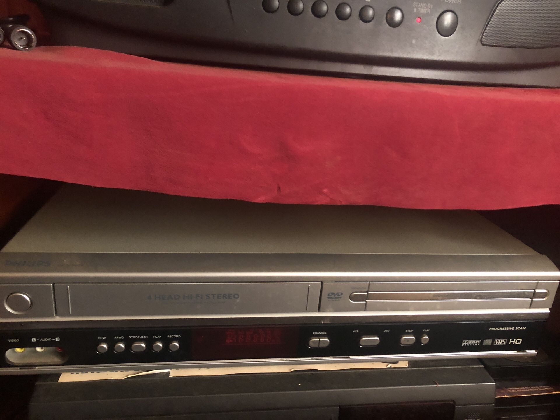 VCR and DVD combination