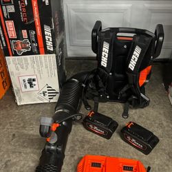 Echo 56V 195 MPH 795 CFM Cordless Battery Backpack Blower w/Tube Throttle and (2) 5.0Ah Batteries and Dual Port Charger
