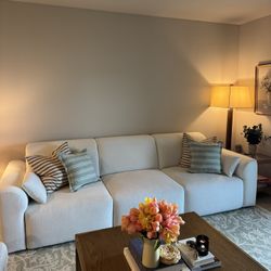 Retro Cream Electric Sleeper Sofa