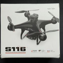 GoolRC S116 4K Camera Drone Black RC Quadcopter with Obstacle Avoidance & Gravity Sensor - Storage Bag & Batteries Included
