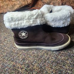 WOMENS/GIRLS BROWN SUEDE CONVERSE BOOTS 