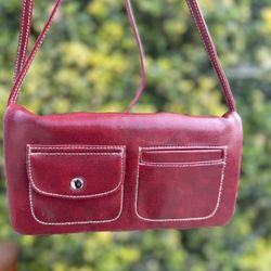 Red Shoulder Bag / Wallet 