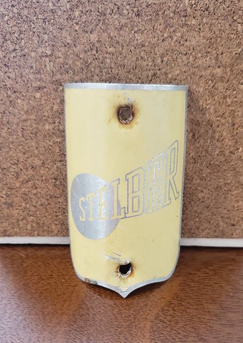 Vintage Stelber Bicycle Head Badge