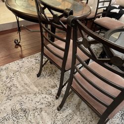 Table Chairs 4 Chairs Rustic 