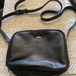 Vintage Esprit Black Leather Purse Womens handbag 