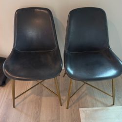 2 Black Dining Chairs