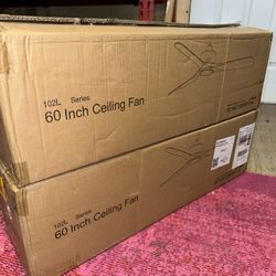 Ceiling Fans with Lights, Ceiling Fans with Lights and Remote, 60 inch Modern Smart Ceiling Fan with Light, Outdoor Ceiling Fans for Patios 3 Blade Be