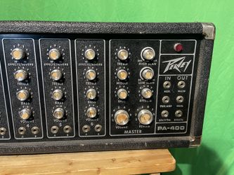 ★激レア★PEAVEY★オールドパワードアンプ★PA-400★ミキサー★通電確認 1974 Peavey PA-400 Bass/Guitar/Keyboard/PA 210 Watt Head - Very