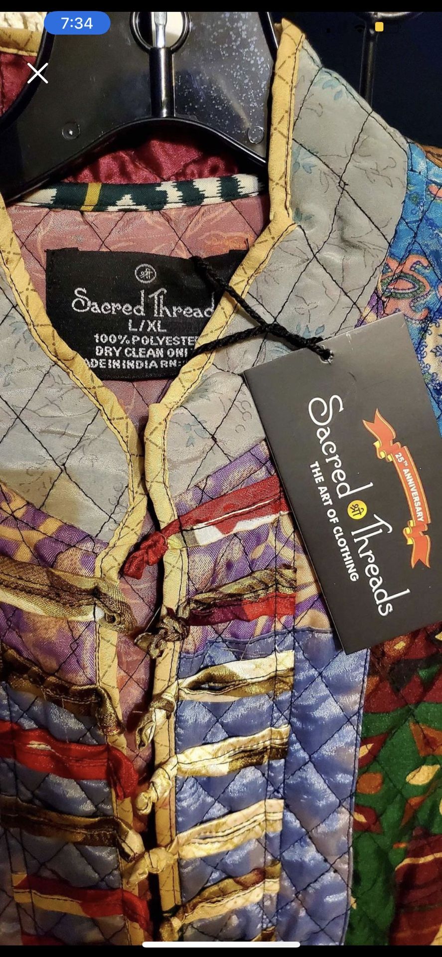 Sacred Threads Large Quilted/Patchwork Jacket