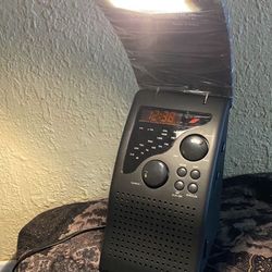 Folding Lamp Alarm Clock Radio $15