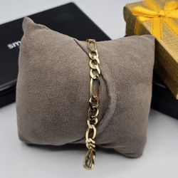Solid 14kt Gold Figuro Bracelet Esclava Figuro De Oro 14kt Solido