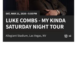 2 Tickets- Luke Combs Las Vegas-Mar21st 2026