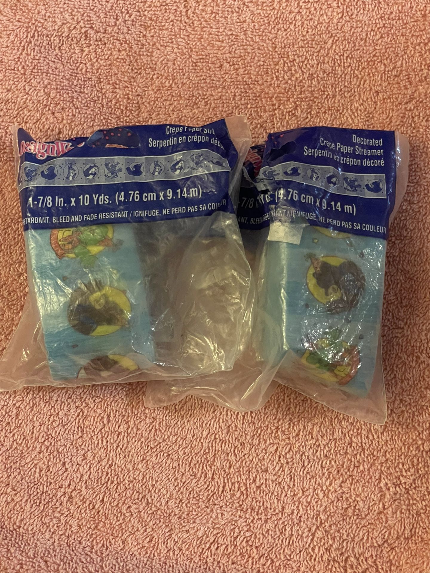 New 2 Franklin Decorative Crepe Paper Streamers