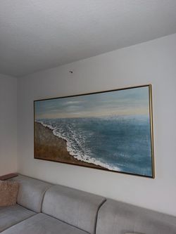 Large oil painting framed