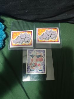 Pokémon Sticker Cards Lot of 3