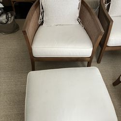 Crate And Barrel Chair And Ottoman 