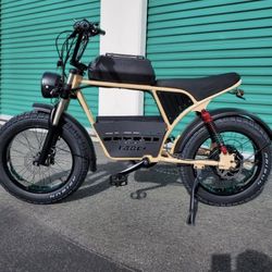 1500/2000 Watt Electric Bike w/Center Basket, 38mph, Full Suspension, Hydraulic Brakes 