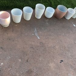 Assorted Sizes Ceramic Round Indoor/Outdoor Planter Pots 