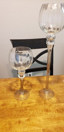 Candle Holders With Gold Accents