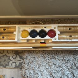 Wooden Croquet Set With Carrying Case – Complete Outdoor Lawn Game